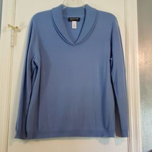 100% Cashmere Double V-Neck Sweater 1X